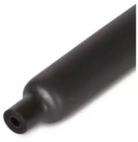 Термоусадочные черные клеевые трубки 3:1 с подавлением горения ТТК(3:1)-6/2 (КВТ), 1 метр