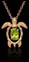 Подвеска PLATINA jewelry из золота 585 пробы с хризолитом