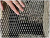 Сетка от грызунов (мышей) оцинкованная просечно-вытяжная ячейка ромб стороны 5х5 мм перем. 0.5х0.6мм рулон 1х10м для защиты дома ЦПВС