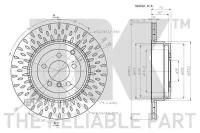 NK 204041 Диск тормозной зад.365x20 5 отв