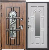 Дверь входная металлическая DIVA ДХ-32 2050x860 Левая Дуб темный - Альберо браш грей, тепло-шумоизоляция, антикоррозийная защита для квартиры и дома