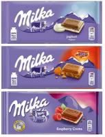 Шоколад Milka Yoghurt + Daim + Raspberry Creme (3 шт)