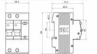 Дифференциальный автомат IEK АД 12 2П 10 мА C 4.5 кА AC 25 А 10 мА