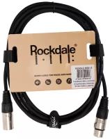 Кабель Rockdale XLR (m) - XLR (f) OFC, 3.3 м, 1 шт., черный