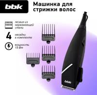 Машинка для стрижки BBK BHK100 черный/серебро