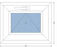 Окно 500*400 откидное фрамуга с сеткой и ручкой