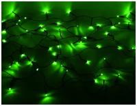 Светодиодная гирлянда нить Объемная 240 зеленых LED ламп 18 м, черный ПВХ, контроллер, таймер, IP44, Kaemingk (Lumineo)