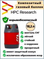 Полимерный баллон для газа HPC Research lpg 18,2 литров (HPCR) – вентиль СНГ (SHELL)