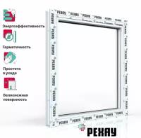 Пластиковое окно ПВХ рехау GRAZIO профиль 70 мм, 600х600 мм (ВхШ) с учетом подставочного профиля, одностворчатое глухое, энергосберегаюший двухкамерный стеклопакет, белое
