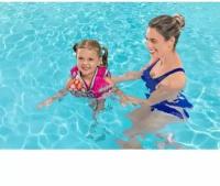 Жилет для плавания детский Bestway 32177, с пенопластовыми вставками, розовый, 3-6 лет, 18-30 кг