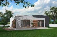 Проект одноэтажного дома с террасой (86 м2, 12м x15м) Rg5450